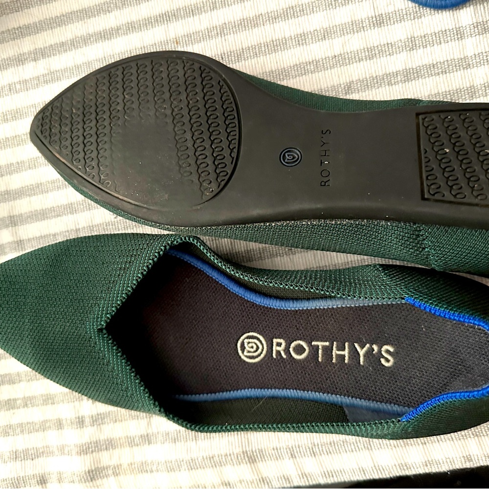 Rothy’s “The Point”, Spruce (hunter green)
